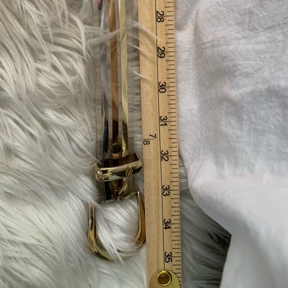 Vintage western plastic gold striped see through belt - Picture 8 of 9